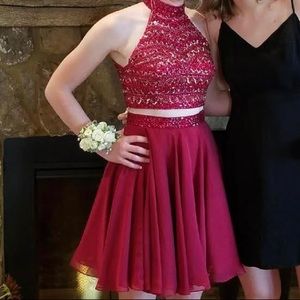 GORGEOUS Raspberry Sherri Hill two piece